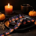 thumbnail image 7 of Qocolcyl 1x 177in Halloween Black Printed Polyester Ribbon DIY Craft Kit, Beginner Friendly Pumpkin Witch Bat Grosgrain Ribbon, Indoor Outdoor Wreath Bow Gift Wrap Holiday Party Decor Supply, 7 of 7