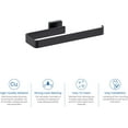 thumbnail image 3 of KIBI Blaze 10 inch Hand Towel Bar Bathroom Towel Holder Solid Brass Wall Mounted Modern Bathroom Towel Bar (Matte Black) (KBA16), 3 of 17