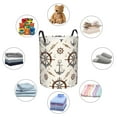 thumbnail image 6 of Balery Anchor with Rope Round Laundry Basket with Handles Waterproof Freestanding Laundry Hamper for Clothes Toys in the Dorm and Family-Small, 6 of 8