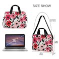 thumbnail image 3 of FORMRS 16" Laptop Sleeve Bag Carrying Case with Handle Travel Shoulder Briefcase, Pink and Red Flowers, 3 of 8