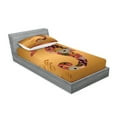thumbnail image 2 of Ambesonne Animal Fitted Sheet & Pillow Sham Set, Seahorse Ornate Floral, Twinxl, Multicolor, 2 of 2