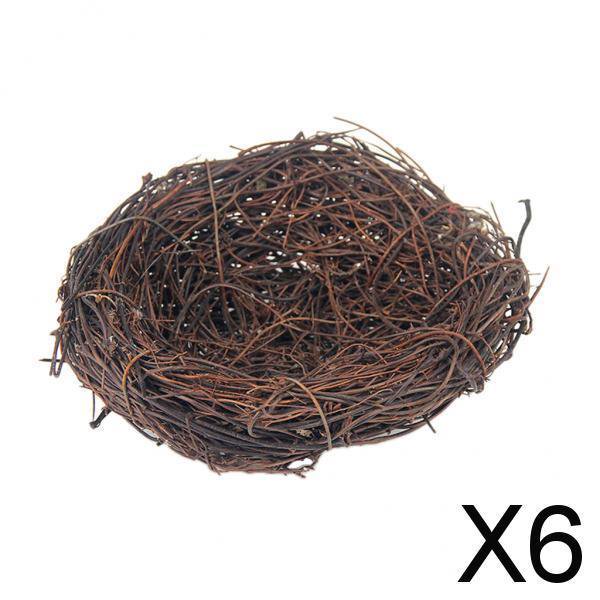 Jaula Nido para pájaros Soledad Tejido Natural 15cm 6 piezas