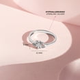 thumbnail image 4 of 925 Sterling Silver Girl's Size 4 Religious Tiny Cross Cubic Zirconia Heart Ring, 4 of 6