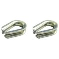 thumbnail image 1 of 7/16" Heavy Duty Galvanized Wire Rope Thimbles for Rigging - 2 Pack, Durable Steel Construction, Corrosion Resistant, 1 of 2