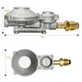 thumbnail image 2 of Flame King 300K BTU Horizontal Mounted 2-Stage Propane Regulator with POL for RVs, Aluminum/Brass Propane Regulator, 2 of 8