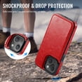 thumbnail image 6 of for iPhone 13 Mini Wallet Case with Card Holder, PU Faux Leather Kickstand Card Slots Case, Double Magnetic Clasp and Durable Shockproof Cover, 6 of 7