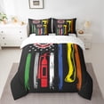 thumbnail image 2 of jejeloiu Abstract American Flag 7 Pieces Bedding Comforter Set,Watercolor Graffiti Striped Full Bedding Set,Fire Extinguisher Fitted Sheet Flat Sheet For Girl Boys,Ultra Soft Home Decor Reversible, 2 of 8