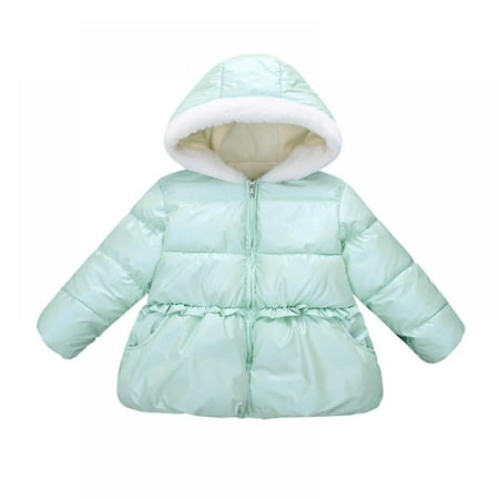 

SYNPOS 1-6Years Old Toddler Baby Girls Boys Winter Solid Color Snowsuit Autumn Winter Warm Jacket Hooded Windproof Coat