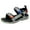 Grey, variant on Large Youth Beach Sandals, Soft Sole Boys' Sandals with Adjustable Ties and Orange Details