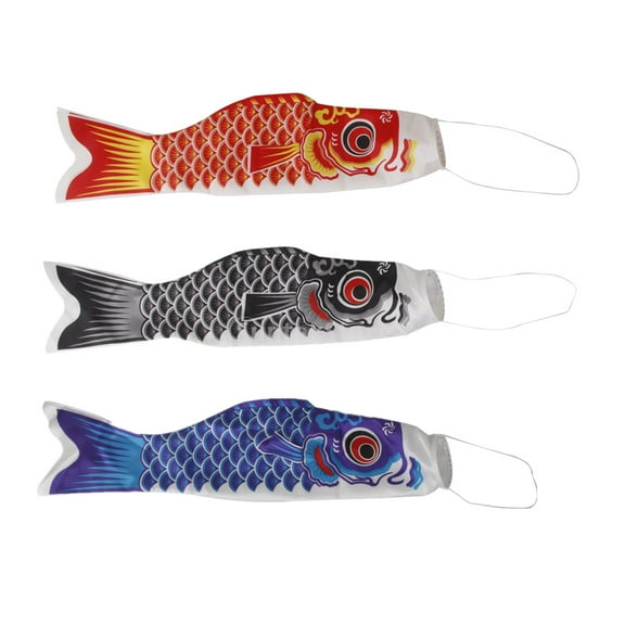 3 Pieces 40cm Japanese Windsock Carp Flag Koi Sailfish Wind Streamer
