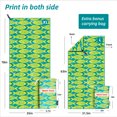 thumbnail image 5 of 4Monster Microfiber Beach Towel, Quick Dry Lightweight Towel, Large, Greenfish, 5 of 7