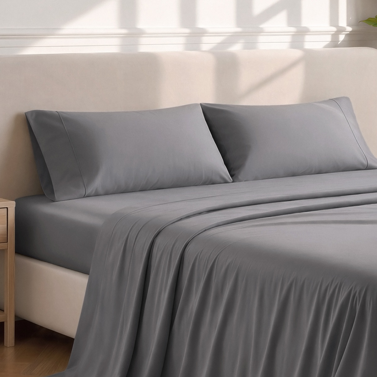 Bare Home Pillowcase Set, Standard Size, Gray, 2-Pack photo 2