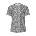 thumbnail image 5 of Wukai Weave Geometric Print Men's Short-Sleeved Mesh T-Shirt,Quick-Dry Short Sleeve Workout T-Shirt-5X-Large, 5 of 8