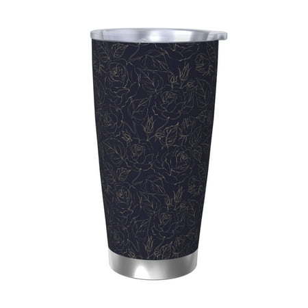 

Bingfone Beautiful Roses for 20 Oz Stainless Steel Travel Mug Double Wall Water Coffee Cup for Home Office Outdoor Works Great for Ice Drinks and Hot Beverage-Without Straw
