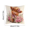 thumbnail image 4 of Throw Pillow Cover 18x18 Inch Cute Patterns Print Soft Breathable Hidden Zipper Decorative for Sofa Living Room by MPOISVA, 4 of 7