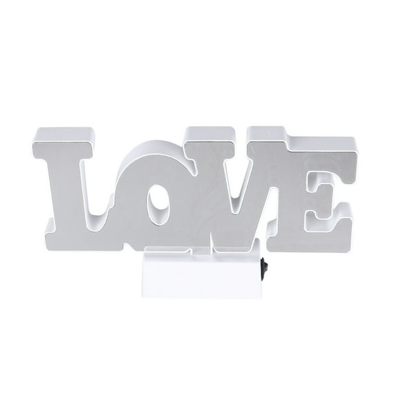 EeaseMX Lámpara de túnel con superficie de espejo 3D con luz LED LOVE creativa, adorno de escritorio sin pilas para decoración