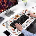 thumbnail image 2 of Long Mouse Pads for Desk,Halloween Pumpkins Ghosts Bats and Cupcakes Desk Mats on Top Of Desks, Desk Mouse Pad Extra Large with 3mm Non-Slip Base and Stitched Edge for Gaming,Work,Home 31.5x15.7in, 2 of 4