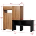 thumbnail image 7 of JUSTLET 2-in-1 Shoe Cabinets and Shoe Storage Bench, 49.2" Multi Functional Shoe Rack with Drawers, Entryway Free Standing Storage Organizer for Entrance Hallway Closet, Brown, 7 of 7