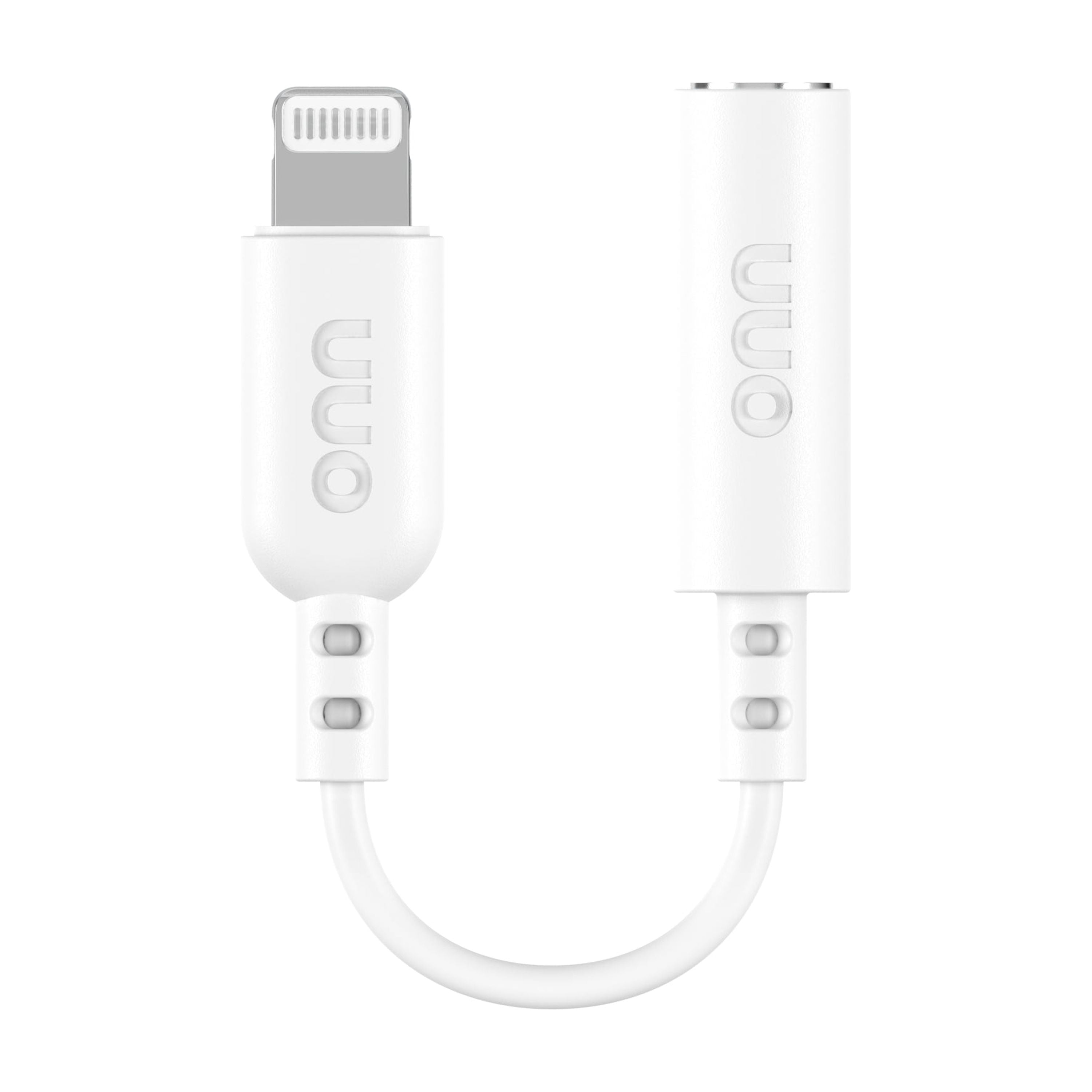 (5 pack) onn Lightning to 3.5 mm AUX Adapter, MFi Certified, White