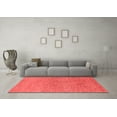 thumbnail image 3 of Ahgly Company Indoor Round Abstract Red Modern Area Rugs, 5' Round, 3 of 4