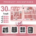 thumbnail image 2 of New Manicure Set 30 in 1 Nail Clippers Set Nail Manicure Kit for Women RedFlow Toenail Clippers,Pedicure Kit Pedicure Tools, 2 of 5
