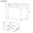 thumbnail image 4 of TREXM Retro Circular Curved Design Console Table with Open Style Shelf Solid Wooden Frame and Legs Two Top Drawers (Gray Wash, OLD SKU: WF298768AAE), 4 of 9