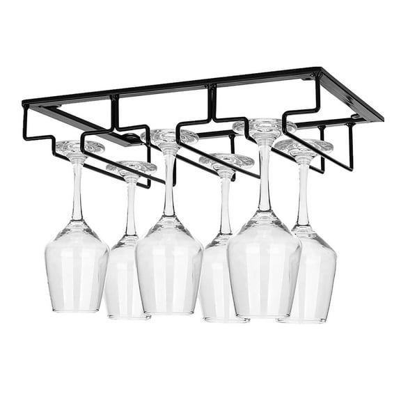 Kitchen Upside Down Wine Glass Holder, Household Wine Cabinet Hanging Cup, Strong Bearing Capacity, Easy Installation for High Foot Wine Glasses and Bar Accessories
