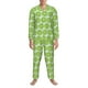 thumbnail image 3 of Balery Green Lemon Slices Pijama para Hombre de Dos Piezas con Manga Larga, Conjunto de Dormir y Descanso Suave con Bolsillos-Large, 3 of 7