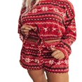 thumbnail image 4 of Ensemble de Pyjamas pour Femmes Noël Manches Longues Vêtements de Nuit Chandail Doux Ensemble de Détente, 4 of 8