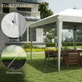 thumbnail image 6 of Outsunny 10' x 20' Pop Up Canopy Tent, Upgraded Heavy Duty Tents for Parties, Outdoor Instant Gazebo Sun Shade Shelter with Carry Bag, for Catering, Events, Wedding, Backyard BBQ, White, 6 of 9