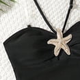 thumbnail image 4 of Splozh Girls Swim Suit Girls Swimsuit Ruffled One Piece Bathing Suit Girls' Swimwear Black,12-13 Years, 4 of 8