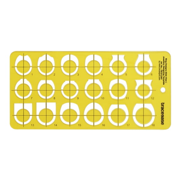 Traceease Ring Design Side View Jewelry Templates Drafting Tools Jewellery Designing Stencils