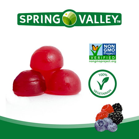Spring Valley K2 + D3 Vegetarian Gummy Supplement for Bone and Immune Health, 60 Count