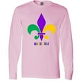 thumbnail image 3 of Inktastic Mardi Gras Fleur De Lis Long Sleeve T-Shirt, 3 of 5