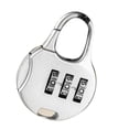 thumbnail image 1 of SPRING 2pcs 3 Digits Password Combination Padlock Suitcase For Luggage Travel Mini Combination Lock Padlock Hardware Accessories Silver-2PCS, 1 of 6