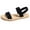 Black, variant on Agkizg Summer Women Sandals Low Heel Slide Sandals Casual Slippers Open Toe Beach Sandals Comfortable Shoes Beige, Size 6