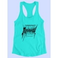 thumbnail image 3 of Rainbow Heavy Metal Style Racerback Tank Women -Image by Shutterstock, Female Large, 3 of 4