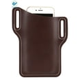 thumbnail image 2 of Deago Men's Leather Cell Phone Holster Phone Case​ Pouch Waist Bag Purse Sheath with Belt Loop (Khaki), 2 of 9