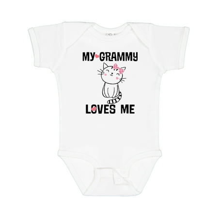 

Inktastic Grammy Loves Me Girls Kitty Gift Baby Girl Bodysuit