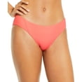 thumbnail image 4 of Becca by Rebecca Virtue LIVING CORAL Ribbed Bikini Swim Bottom, US Large, 4 of 11