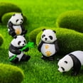 thumbnail image 4 of Muñeca Panda Figures HUOGUO en miniatura con forma de jardín de hadas, 16 piezas, 4 of 5