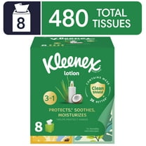 Kleenex Lotion Facial Tissues with Coconut Oil, 8 Cube Boxes, 60 Tissues Per Box, 3-Ply