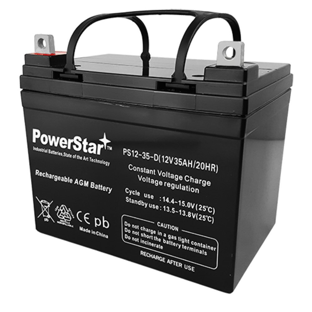 PowerStar 12V 35 Ah U1 Battery SLA1155 for Bauern Electric Wheelchairs - image 3 of 3