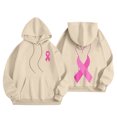 thumbnail image 5 of Fiaer,Women Hoodies Breast Cancer Awareness Fall Sweatshirts for Women 2025 Y2k Fall Winter Plus Size Hooded Tops with Pockets Light Yellow XXL, 5 of 7