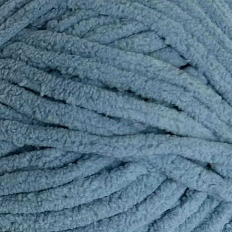 Mainstays Cozy Chenille Yarn, 220 yd, Faded Denim, 100 Mainstays Cozy Chenille Yarn, 220 yd, Faded Denim, 100
