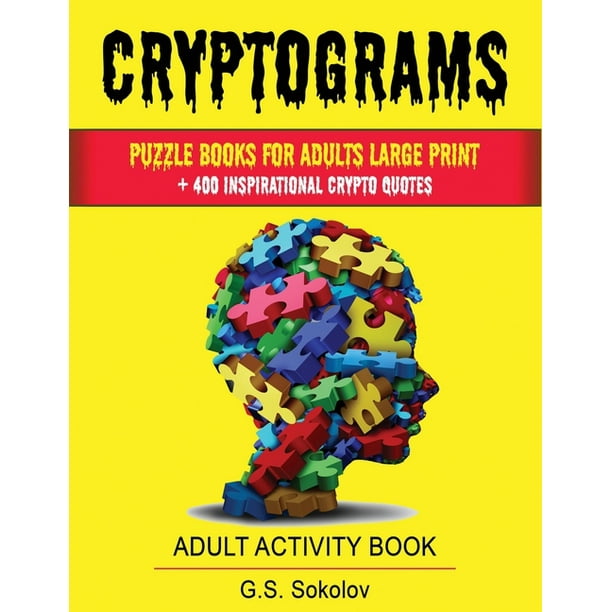 Cryptograms puzzle books for adults large Print. + 400