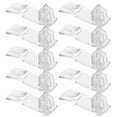 thumbnail image 4 of HERFIER 25 Clear Plastic Shelf Pegs Locking Clips Cabinet Home Improvement Transparent, 4 of 8
