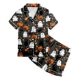 thumbnail image 5 of Leey-World Girls Halloween Pajamas Toddlers Halloween Pajamas Baby Kids Girl Pumpkin Pajama Set Ghost Pjs Jammies Button Down Lounge Sleepwear, 5 of 5