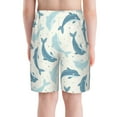 thumbnail image 6 of PAYOHTO Blue Dolphins Kawaii Boys Swim Trunks Quick Dry Beach Boardshorts for Teen Boys Bathing Suit Swimwear for Boys, 6 of 7
