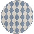 Navy Rounded Square Nourison Positano 4' x Round Navy Blue Modern Rug - Walmart.com